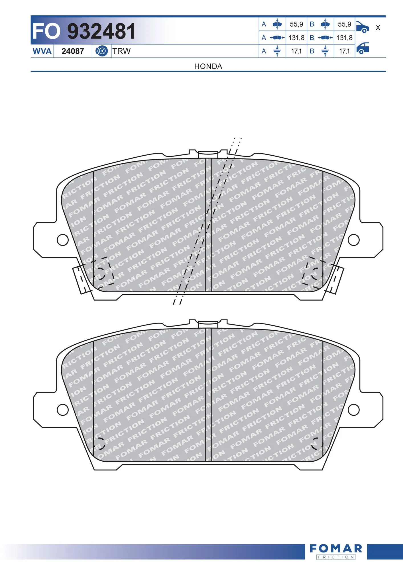 Brake Pad Set, disc brake